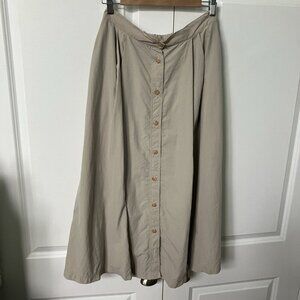 Vintage Solumbra Skirt Womens M Outdoor Tan Button Front A-Line Full Gorpcore